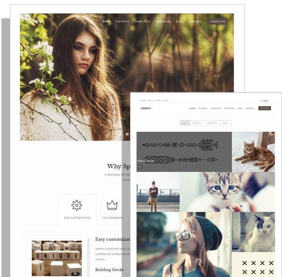 Spoons Premium Website template